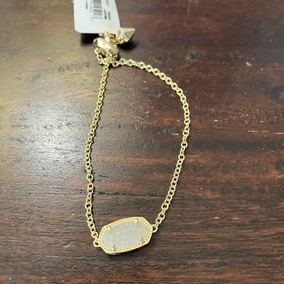 Kendra Scott Elaina Adjustable Chain Bracelet in Iridescent Drusy - Picture 4 of 7